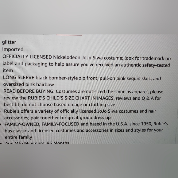 NWT RUBIES JOJO SIWA BOMBER JACKET SKIRT AND BOW CHILDS COSTUME MEDIUM - Picture 5 of 12